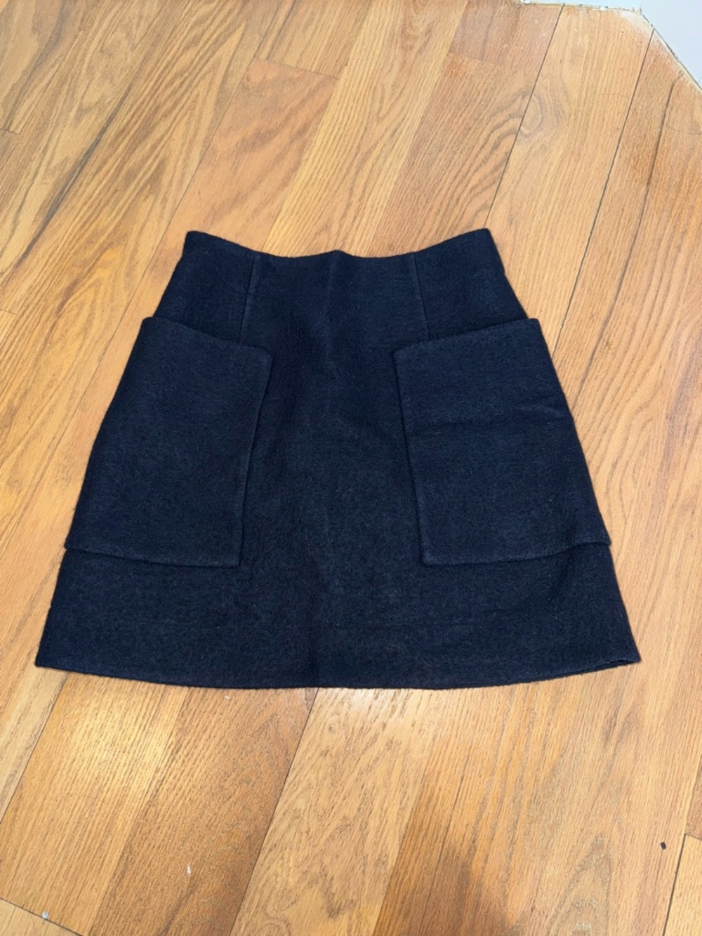Classic Navy Pocket A-Line Women's Skirt